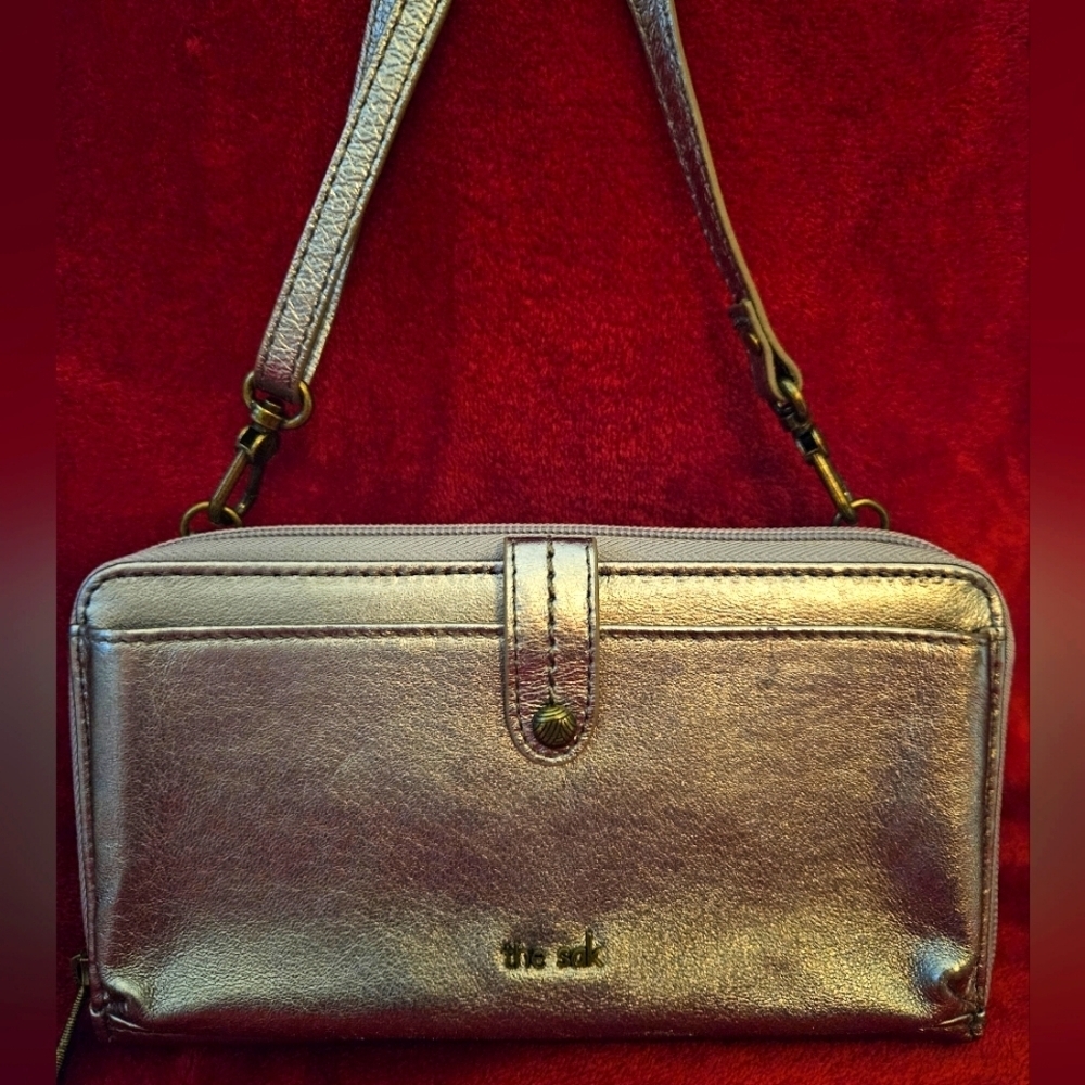 The Sak Iris Gold Metallic Wallet & Crossbody